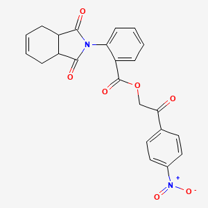 2-(4-nitrophenyl)-2-oxoethyl 2-(1,3-dioxo-1,3,3a,4,7,7a-hexahydro-2H-isoindol-2-yl)benzoate