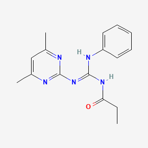 N-[(Z)-[(4,6-dimethylpyrimidin-2-yl)amino](phenylamino)methylidene]propanamide