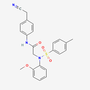 N-[4-(Cyanomethyl)phenyl]-2-[N-(2-methoxyphenyl)4-methylbenzenesulfonamido]acetamide