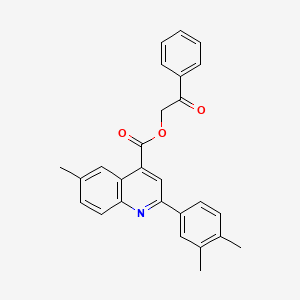 2-Oxo-2-phenylethyl 2-(3,4-dimethylphenyl)-6-methylquinoline-4-carboxylate