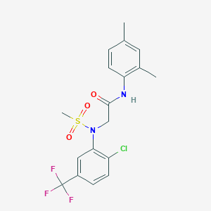 2-{N-[2-Chloro-5-(trifluoromethyl)phenyl]methanesulfonamido}-N-(2,4-dimethylphenyl)acetamide