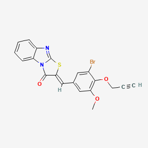 (2Z)-2-[3-bromo-5-methoxy-4-(prop-2-yn-1-yloxy)benzylidene][1,3]thiazolo[3,2-a]benzimidazol-3(2H)-one