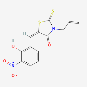 (5E)-5-(2-hydroxy-3-nitrobenzylidene)-3-(prop-2-en-1-yl)-2-thioxo-1,3-thiazolidin-4-one