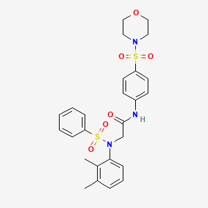 2-[N-(2,3-Dimethylphenyl)benzenesulfonamido]-N-[4-(morpholine-4-sulfonyl)phenyl]acetamide