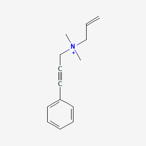 N,N-dimethyl-N-(3-phenylprop-2-yn-1-yl)prop-2-en-1-aminium