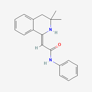 molecular formula C19H20N2O B11621872 (2Z)-2-(3,3-dimethyl-3,4-dihydroisoquinolin-1(2H)-ylidene)-N-phenylethanamide 