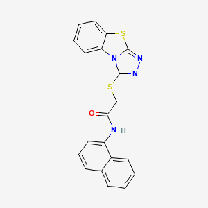 N-(1-naphthyl)-2-([1,2,4]triazolo[3,4-b][1,3]benzothiazol-3-ylthio)acetamide