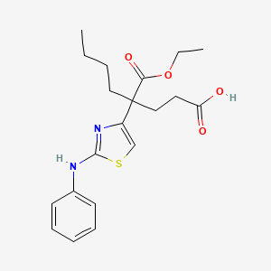 4-(Ethoxycarbonyl)-4-[2-(phenylamino)-1,3-thiazol-4-yl]octanoic acid