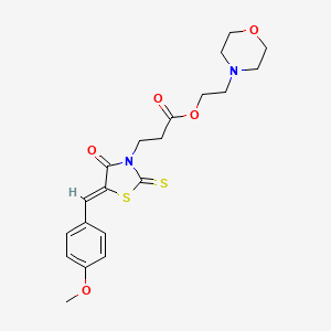 2-(morpholin-4-yl)ethyl 3-[(5Z)-5-(4-methoxybenzylidene)-4-oxo-2-thioxo-1,3-thiazolidin-3-yl]propanoate