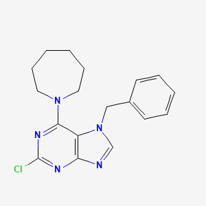 molecular formula C18H20ClN5 B11621925 6-(azepan-1-yl)-7-benzyl-2-chloro-7H-purine 