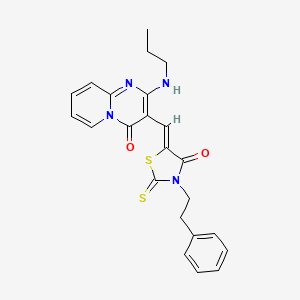 3-{(Z)-[4-oxo-3-(2-phenylethyl)-2-thioxo-1,3-thiazolidin-5-ylidene]methyl}-2-(propylamino)-4H-pyrido[1,2-a]pyrimidin-4-one