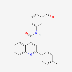 molecular formula C25H20N2O2 B11621948 N-(3-acetylphenyl)-2-(4-methylphenyl)quinoline-4-carboxamide 