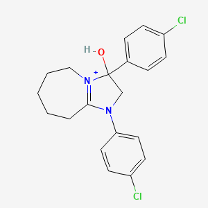 1,3-bis(4-chlorophenyl)-3-hydroxy-2,5,6,7,8,9-hexahydro-3H-imidazo[1,2-a]azepin-1-ium