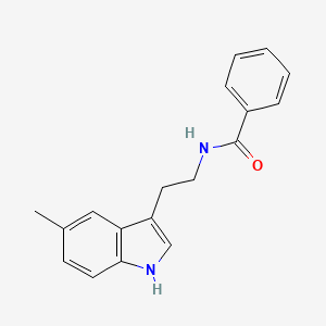 molecular formula C18H18N2O B11621965 N-[2-(5-methyl-1H-indol-3-yl)ethyl]benzamide 