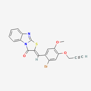 (2Z)-2-[2-bromo-5-methoxy-4-(prop-2-yn-1-yloxy)benzylidene][1,3]thiazolo[3,2-a]benzimidazol-3(2H)-one