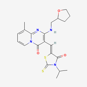 3-[(Z)-(3-Isopropyl-4-oxo-2-thioxo-1,3-thiazolidin-5-ylidene)methyl]-9-methyl-2-[(tetrahydro-2-furanylmethyl)amino]-4H-pyrido[1,2-A]pyrimidin-4-one