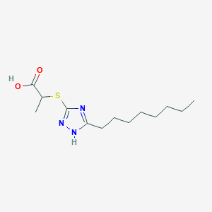 2-[(3-octyl-1H-1,2,4-triazol-5-yl)thio]propanoic acid