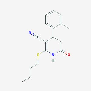 2-(Butylsulfanyl)-4-(2-methylphenyl)-6-oxo-1,4,5,6-tetrahydropyridine-3-carbonitrile