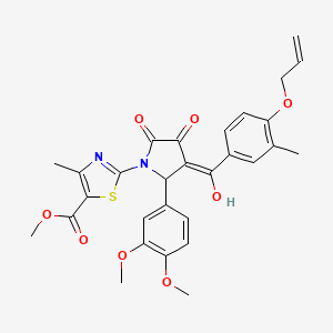 methyl 2-[2-(3,4-dimethoxyphenyl)-4-hydroxy-3-{[3-methyl-4-(prop-2-en-1-yloxy)phenyl]carbonyl}-5-oxo-2,5-dihydro-1H-pyrrol-1-yl]-4-methyl-1,3-thiazole-5-carboxylate