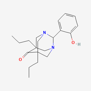 2-(2-Hydroxyphenyl)-5,7-dipropyl-1,3-diazatricyclo[3.3.1.1~3,7~]decan-6-one