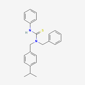 molecular formula C24H26N2S B11622095 1-Benzyl-3-phenyl-1-[4-(propan-2-yl)benzyl]thiourea 