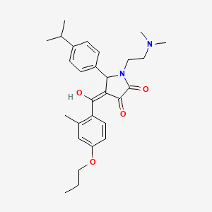 1-[2-(dimethylamino)ethyl]-3-hydroxy-4-(2-methyl-4-propoxybenzoyl)-5-[4-(propan-2-yl)phenyl]-2,5-dihydro-1H-pyrrol-2-one