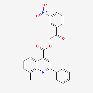 2-(3-Nitrophenyl)-2-oxoethyl 8-methyl-2-phenylquinoline-4-carboxylate