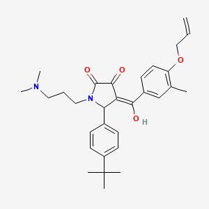 5-(4-tert-butylphenyl)-1-[3-(dimethylamino)propyl]-3-hydroxy-4-{[3-methyl-4-(prop-2-en-1-yloxy)phenyl]carbonyl}-1,5-dihydro-2H-pyrrol-2-one