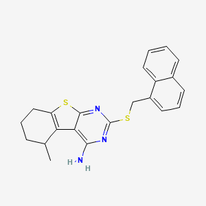 5-Methyl-2-[(naphthalen-1-ylmethyl)sulfanyl]-5,6,7,8-tetrahydro[1]benzothieno[2,3-d]pyrimidin-4-amine