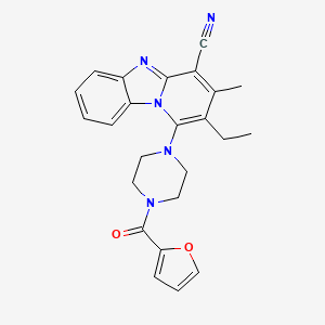 2-Ethyl-1-[4-(furan-2-ylcarbonyl)piperazin-1-yl]-3-methylpyrido[1,2-a]benzimidazole-4-carbonitrile