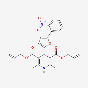 Diprop-2-en-1-yl 2,6-dimethyl-4-[5-(2-nitrophenyl)furan-2-yl]-1,4-dihydropyridine-3,5-dicarboxylate