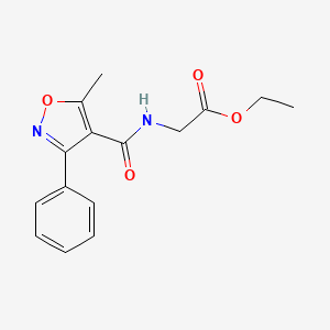 Ethyl 2-[(5-methyl-3-phenyl-1,2-oxazol-4-YL)formamido]acetate