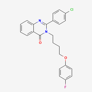 molecular formula C24H20ClFN2O2 B11622285 2-(4-chlorophenyl)-3-[4-(4-fluorophenoxy)butyl]quinazolin-4(3H)-one 