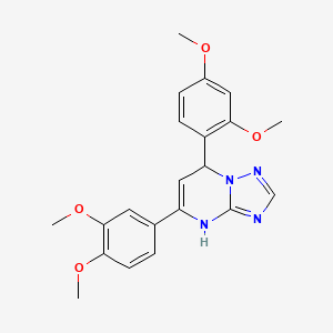 molecular formula C21H22N4O4 B11622328 7-(2,4-Dimethoxyphenyl)-5-(3,4-dimethoxyphenyl)-4,7-dihydro[1,2,4]triazolo[1,5-a]pyrimidine 