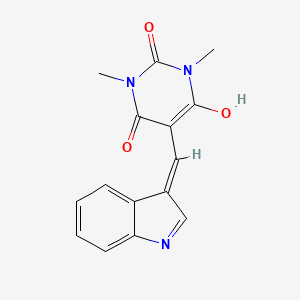 molecular formula C15H13N3O3 B11622363 1,3-Dimethyl-5-(3-indolylmethylene)barbituric acid 