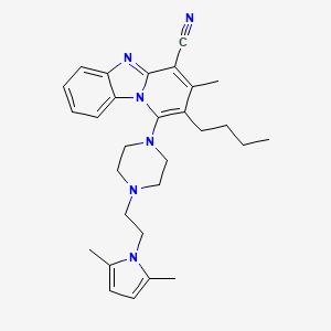 2-butyl-1-{4-[2-(2,5-dimethyl-1H-pyrrol-1-yl)ethyl]piperazin-1-yl}-3-methylpyrido[1,2-a]benzimidazole-4-carbonitrile