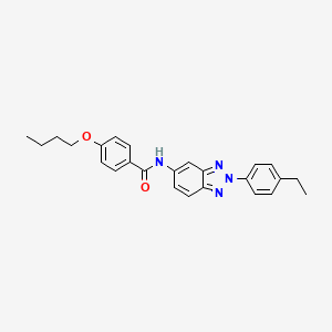 molecular formula C25H26N4O2 B11622405 4-butoxy-N-[2-(4-ethylphenyl)-2H-benzotriazol-5-yl]benzamide 