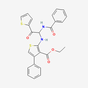 Ethyl 2-({2-oxo-1-[(phenylcarbonyl)amino]-2-(thiophen-2-yl)ethyl}amino)-4-phenylthiophene-3-carboxylate