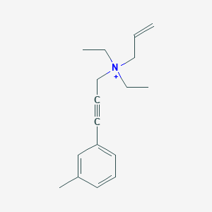 N,N-diethyl-N-[3-(3-methylphenyl)prop-2-yn-1-yl]prop-2-en-1-aminium