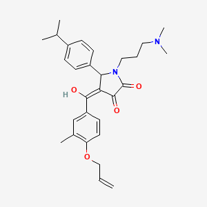 1-[3-(dimethylamino)propyl]-3-hydroxy-4-{[3-methyl-4-(prop-2-en-1-yloxy)phenyl]carbonyl}-5-[4-(propan-2-yl)phenyl]-1,5-dihydro-2H-pyrrol-2-one