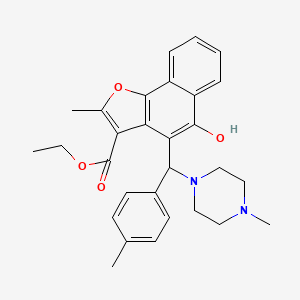 Ethyl 5-hydroxy-2-methyl-4-[(4-methylphenyl)(4-methylpiperazin-1-yl)methyl]naphtho[1,2-b]furan-3-carboxylate