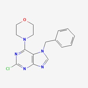 molecular formula C16H16ClN5O B11622450 7-benzyl-2-chloro-6-(morpholin-4-yl)-7H-purine 