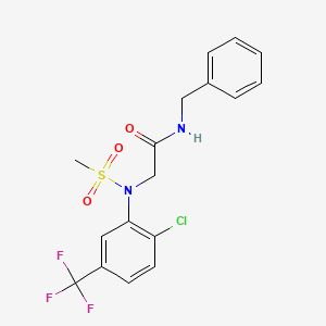 N-Benzyl-2-{N-[2-chloro-5-(trifluoromethyl)phenyl]methanesulfonamido}acetamide