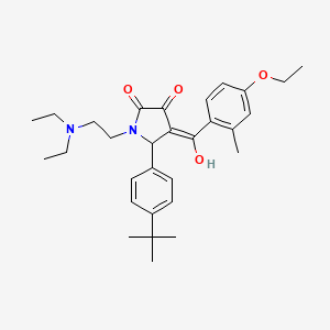 molecular formula C30H40N2O4 B11622480 5-(4-tert-butylphenyl)-1-[2-(diethylamino)ethyl]-4-[(4-ethoxy-2-methylphenyl)carbonyl]-3-hydroxy-1,5-dihydro-2H-pyrrol-2-one 