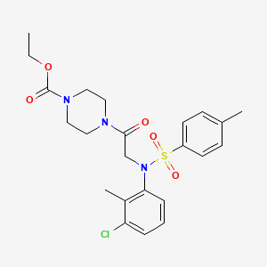 ethyl 4-{N-(3-chloro-2-methylphenyl)-N-[(4-methylphenyl)sulfonyl]glycyl}piperazine-1-carboxylate