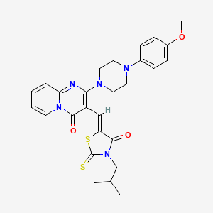 2-[4-(4-methoxyphenyl)piperazin-1-yl]-3-{(Z)-[3-(2-methylpropyl)-4-oxo-2-thioxo-1,3-thiazolidin-5-ylidene]methyl}-4H-pyrido[1,2-a]pyrimidin-4-one