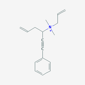 molecular formula C17H22N+ B11622539 N,N-dimethyl-1-phenyl-N-(prop-2-en-1-yl)hex-5-en-1-yn-3-aminium 