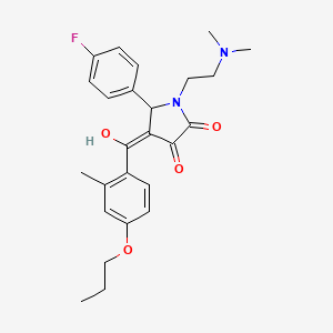 1-[2-(dimethylamino)ethyl]-5-(4-fluorophenyl)-3-hydroxy-4-[(2-methyl-4-propoxyphenyl)carbonyl]-1,5-dihydro-2H-pyrrol-2-one