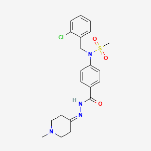 N-(2-chlorobenzyl)-N-(4-{[2-(1-methylpiperidin-4-ylidene)hydrazino]carbonyl}phenyl)methanesulfonamide