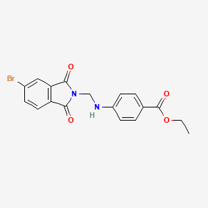 ethyl 4-{[(5-bromo-1,3-dioxo-1,3-dihydro-2H-isoindol-2-yl)methyl]amino}benzoate